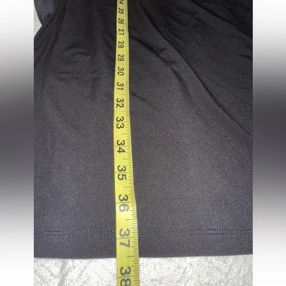 NWT R&k Womens Solid Black Dress With 3/4 Sleeve Floral Shear Sz 8 - Picture 11 of 11